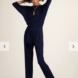 NWT TRINA TURK Navy BROMELIAD JUMPSUIT size Large